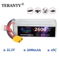 6S 22.2V LiPo Battery 2600mAh 6S Battery FPV Drone Battery with Deans T XT60 XT90 Connector for