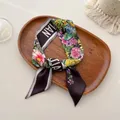 2023 New Twill Silk Scarf D Home Silk Scarf Bag Silk Scarf Tied Bag Decoration Ribbon Headband Star