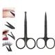 Stainless Steel Small Nail Tools Eyebrow Nose Hair Scissors Cut Manicure Facial Trimming Tweezer