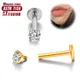 F136 Titanium Piercing Lip Studs Tragus Clicker Septum Clicker Body Zircon Earrings Ring Bars Body