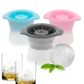 Whiskey Round Ice Cube Maker Silicone Ball Shape Spherical Ice Cube Mould Machine Quick Freezer Ice