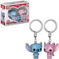 Rock-bottom Price FUNKO POP Disney Stitch & Angel 2 Pack STITCH portachiavi Toy Vinyl Figure Pocket