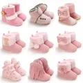 New Winter Women's Baby Anti Slip And Warm Walking Shoes Newborn Baby Warm Snow Shoes Baby Fashion