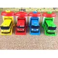 [Funny] 4pcs/set Scale model Tayo the little bus children miniature bus baby oyuncak garage tayo bus