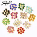 30pcs/lot Crystal Birthstone Charms Pendants For Jewelry Making Findings DIY Handmade Earrings