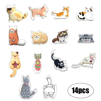 14Pcs/set Cat Cookie Cutter Cookie Cutter Cute Cartoon Stainless Steel Biscuit Mold Cookie Fondant