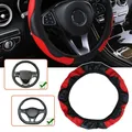 Car Steering Wheel Cover Leather Covers For Renault Clio Megane Scenic for 14.5 Inch to 15.5 Inches