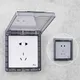 86Type Self-Adhesive Thicken Wall Socket Waterproof Box Electric Plug Cover Bathroom Wall Switch