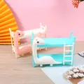 Doll House Mini Bedroom Children Mini Double Bed Furniture Scene Toy for Child Kids Gift