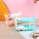 Doll House Mini Bedroom Children Mini Double Bed Furniture Scene Toy for Child Kids Gift