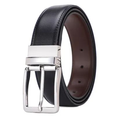 Reversible Pin Buckle Men's Belts Real Leather Male Belt for Man High Quality Designer Fashion Jeans Waist Strap Luxury Business