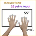 20 points 55 Inch IR Touch Screen Frame without Glass IR Touch Screen overlay kit 55" USB IR Touch