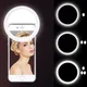 USB Charge LED Selfie Ring Light Mobile Phone Luminous Ring Clip Fill Light Lens LED Selfie Lamp