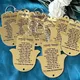 Hasma Mirror Gold Silver Weddig Gift Invitation Card with Keychain Small Size Hebrew Souvenir Custom