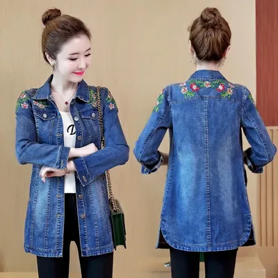 Women Denim Jeans Jacket New Spring Autumn Fashion Casual Slim Jeans Coats Casual Girls Outwear Hots