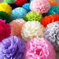 Tissue Paper Flower Ball Baby Shower Birthday Party Decoration Paper Pom Poms Handmade Hanging Paper