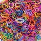 600pcs/bag Rainbow Elastic Rubber Band Black White for Bracelet with Weaving Machine Ribbon Knitted