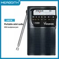 Portable mini AM / FM radio dual band stereo pocket radio suitable for hiking camping with