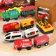 RC Electric Train Set Remote Control Locomotive Magnetic Train Diecast Slot Toy Fit for Wooden Train