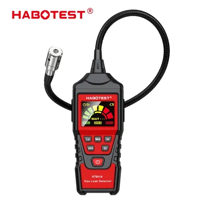 HABOTEST HT601A Natural Gas Leak Detector 50-1000PPM Sound & Screen Alarm Combustible Flammable Methane Gas Leak Detector
