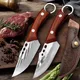 Meat Cleaver Knife Hand Forged Stainless Steel Butcher Knive Full-Tang Meat Boning Knife Cooking