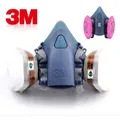 3M 7502 Painting Spraying Gas Mask Chemcial Safety Work Gas Mask Proof Dust Facepiece Respirator