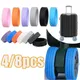 8/4PCS Luggage Wheels Protector Silicone Wheels Caster Shoes Travel Luggage Suitcase Reduce Noise