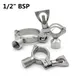 Pipe Holder Clamp Clips Support Tube Hanger Bracket 304 Stainless Steel 1/2" BSP Male Female Thread