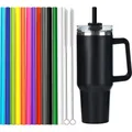 12 Pack Color Replacement Straws for Stanley 40 oz 30 oz Tumbler 12 in Long Reusable Plastic Straws