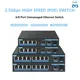 TEROW Gigabit POE Switch 2.5G/10G Unmanaged Ethernet Network Switch 4/8 Port 2.5Gbps POE +1/2 Port