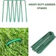 10Pieces Garden Stakes Galvanized Landscape Staples U-Type Turf Staples for Artificial Grass Rust