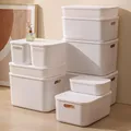 White Plastic Storage Box Children's Toy Stationery Underwear Clothes Organizer Kitchen Bathroom