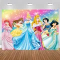 Disney Princess Baby Shower sfondo principesse compleanno decorazione festa a tema Banner colorato