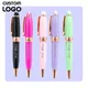 Customized Carved Logo Short Candy Colored Ball Pen Portable Mini Rotary Pen Learning Stationery