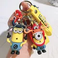 Despicable Me Minions Anime Figure Keychain Cartoon Model Car Keychain Backpack Pendant Ornaments