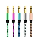 Car Aux Cord 1m Nylon Jack Audio Cable 3.5 mm to 3.5mm Aux Cable Male to Male Cloth Audio Aux Cable