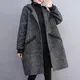 Autumn Winter Women Hooded Coats Thicken Warm Long Jackets with Pockets Female Vintage Streetwear
