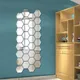 12Pcs/set Hexagon Mirror Sticker Diy Wall Stickers 3D Acrylic Mirror Self-Adhesive Aisle Floor Decor