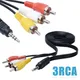 1PC 1M 3.5mm Jack Plug to 3 RCA Adapter AUX Cable Male to Male Audio Video AV Cable Wire For Speaker