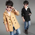 New Boys Winter Coat High Quality Fashion Double Breasted Solid Wool Coat For Boys Kids Wool Coat