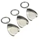 Portable Keychain with Shopping Cart/Euro/Blank Coin Tokens Pendnat Durable Metal Coin Holder for