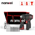 Nanwei 12 Mini Brushless Lithium Electric Drill Impact Rechargeable Multifunctional Household Hand