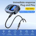 Ricevitore Bluetooth 5.3 per auto con Display a led Aux Bluetooth Car Adapter trasmettitore Audio Wireless per altoparlanti TV