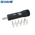 SHAHE 1/4" Drive Torque Screwdriver Wrench Set 10-70 In-lb 10 Pieces Bits Set for Maintenance Tools