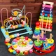 Montessori Wooden Rattles For Baby Crib Toys Baby Rattle Educational Musical Wooden Toys Children