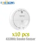 433MHz Wireless Smoke Detector Sensor White 80db Alarm Fire Smoke Detector Fire Protection For Home