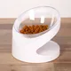 Cat Bowl High Foot Dog Bowl Neck Protector Cats Pet Food Water Bowl Pets Feeding Cup White Pet