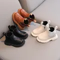 Kids Short Boots Fashion Boys Shoes Autumn Winter Leather Children Boots Non-Slip Toddler Girls Boot