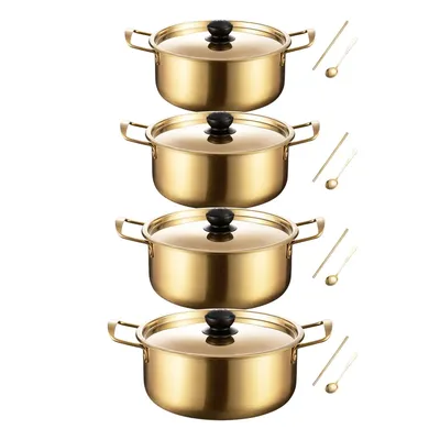 Korea Ramen Pot Fast Heating Household Cookware Stockpot Instant Noodle Soup Pot for Hiking Camping