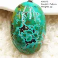 Natural Green Turquoise Gemstone Pendant Water Drop Oval Women Men Original Blue Turquoise Healing